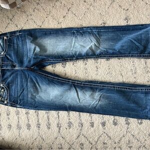 Miss Me jeans. Easy straight. Size 28